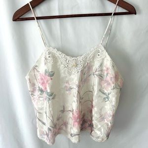 Vintage pastel floral pj cami